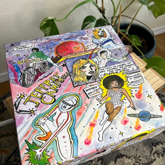 NWT | Jeffrey Campbell Nevertheless Western Ankle Boot | Black, Gold, Silver - Picture 5 of 6